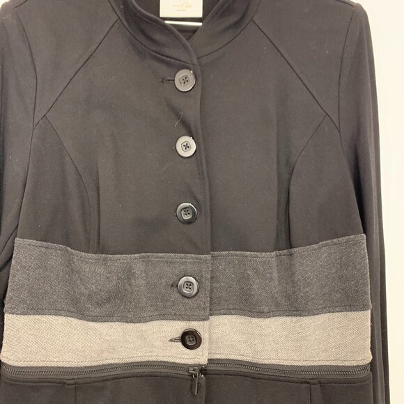 NWOT CAbi Women's Convertible Jacket Style#3176 Black Cropped Length Duster Med - Picture 4 of 13